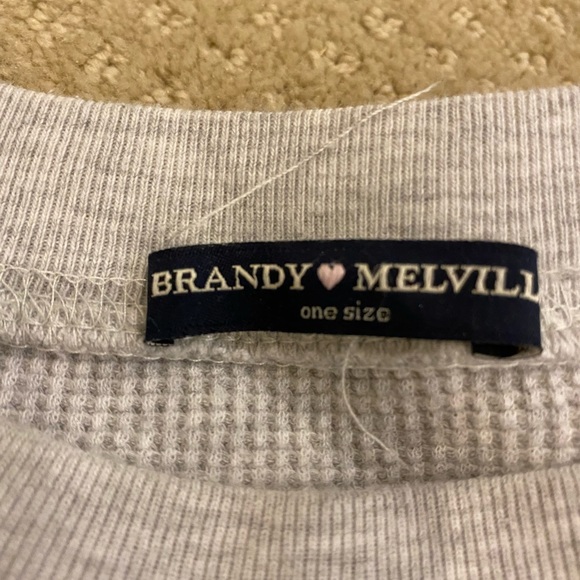 Cropped waffle long sleeve - Picture 2 of 2